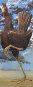Stolzes Huhn, gemalt mit Ölfarben